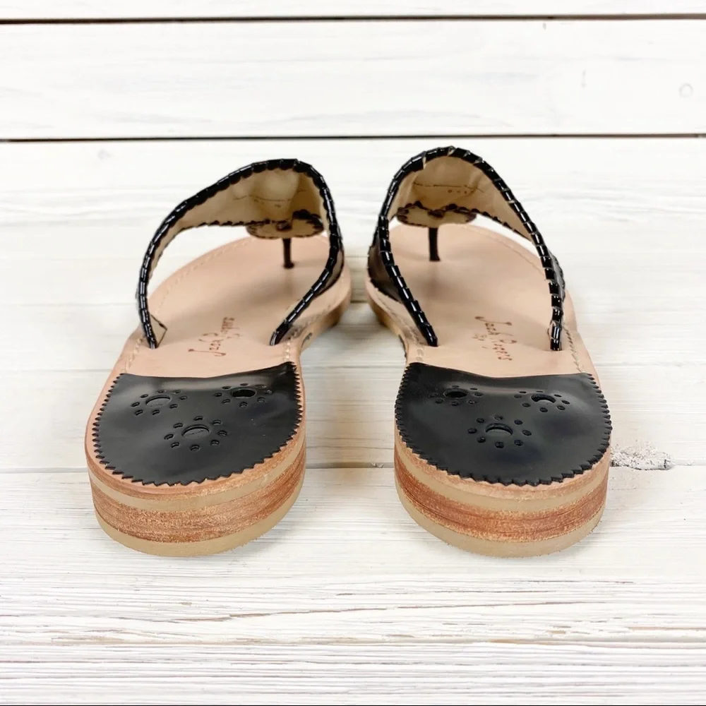 NEW Jack Rogers Hamptons Black Flat Sandals 10.5 - Picture 11 of 11